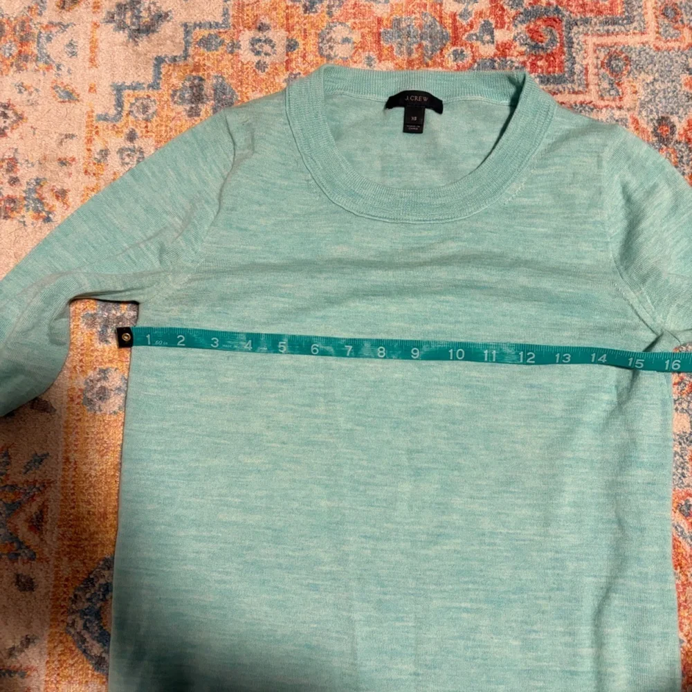 J.Crew merino wool aquamarine Tippi crewneck sweater
